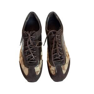 COACH Shoes Womens Size 10 Kodie Brown Signature C Logo Low Top Sneaker Comfort